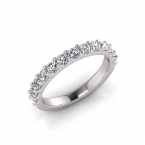 Shared Claw Scallop Set Round Wedding Band