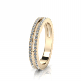 Double Row Scallop Set Wedding Band