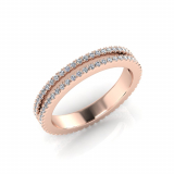 Double Row Scallop Set Wedding Band