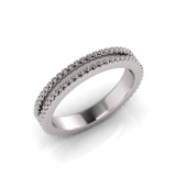 Double Row Scallop Set Wedding Band