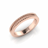 Double Row Scallop Set Wedding Band