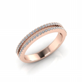 Double Row Scallop Set Wedding Band