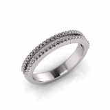 Double Row Scallop Set Wedding Band
