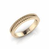 Double Row Scallop Set Wedding Band