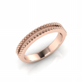 Double Row Scallop Set Wedding Band
