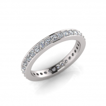 Pave Set Round Wedding Band