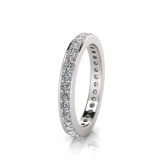 Pave Set Round Wedding Band