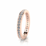Pave Set Round Wedding Band