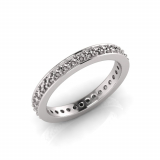 Pave Set Round Wedding Band