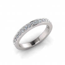 Pave Set Round Wedding Band