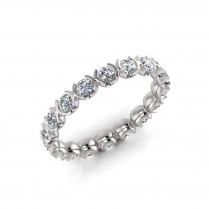 Semi Bezel Round Wedding Band