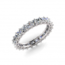 Double Bezel Shared Claw Princess Wedding Band