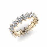 Claw Set Round Wedding Band