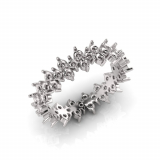 Claw Set Round Wedding Band