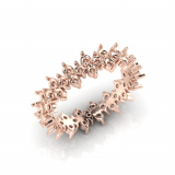 Claw Set Round Wedding Band