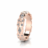 Floral Pave Wedding Band