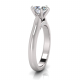 Knife Edge to Half Round Shank And Pave Set Under Rail | Six Claw Setting