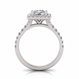 Princess Halo Scalloped Set Split Ring