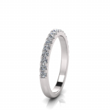 Scalloped Set Half Eternity Wedding Band
