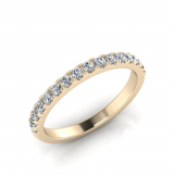 Scalloped Set Half Eternity Wedding Band