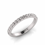 Scalloped Set Half Eternity Wedding Band