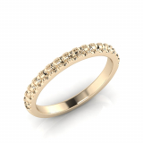 Scalloped Set Half Eternity Wedding Band