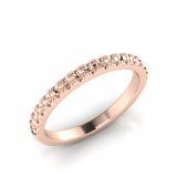 Scalloped Set Half Eternity Wedding Band