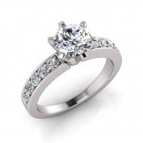 Pave Set Shoulder Shank | Six Claw Setting