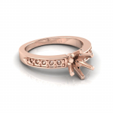 Pave Set Shoulder Shank | Six Claw Setting