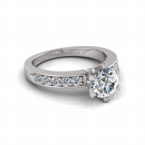 Pave Set Shoulder Shank | Six Claw Setting