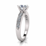 Pave Set Shoulder Shank | Six Claw Setting