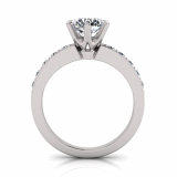 Pave Set Shoulder Shank | Six Claw Setting