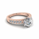 Pave Set Shoulder Shank | Six Claw Setting