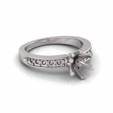 Pave Set Shoulder Shank | Six Claw Setting