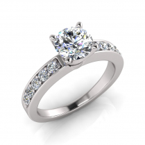 Pave Set Shoulder Shank | Four Claw Setting