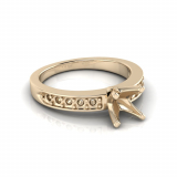 Pave Set Shoulder Shank | Four Claw Setting