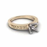 Pave Set Shoulder Shank | Four Claw Setting