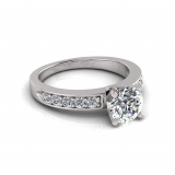 Pave Set Shoulder Shank | Four Claw Setting