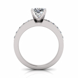 Pave Set Shoulder Shank | Four Claw Setting