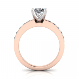 Pave Set Shoulder Shank | Four Claw Setting