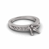 Pave Set Shoulder Shank | Four Claw Setting