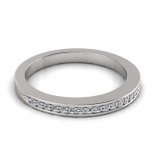 Pave Set Round Wedding Band