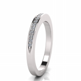 Pave Set Round Wedding Band