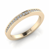 Pave Set Round Wedding Band