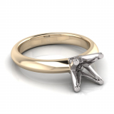 Knife Edge To Half Round Shank | Four Claw Setting