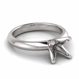 Knife Edge To Half Round Shank | Four Claw Setting