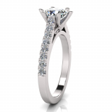 Flat Shank With Diamond Detail | Six Claw Setting