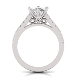 Flat Shank With Diamond Detail | Six Claw Setting