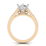 Flat Shank With Diamond Detail | Six Claw Setting