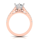 Flat Shank With Diamond Detail | Six Claw Setting